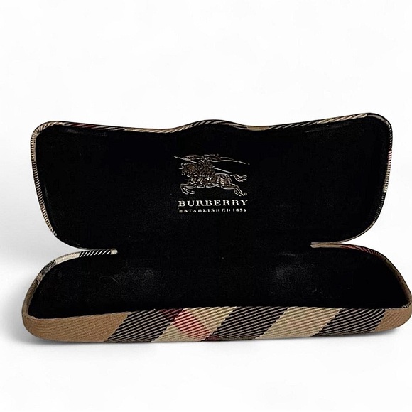 Burberry Classic Nova Check Plaid Clamshell Hard Eye Glass Case - Picture 5 of 6